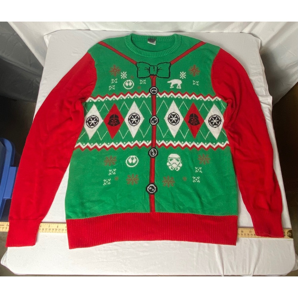 Star Wars Ugly Christmas Sweater XL Holiday Darth Vader Stormtrooper
